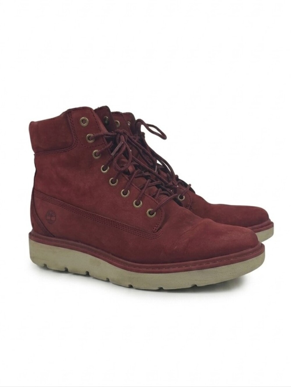 Timberland Kenniston 6-inch Burgundy Nubuck Lightweight Ankle Boots Size 7.5